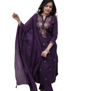 Bloom in Style ? Cotton Dress with Delicate Embroidery & Print(L)