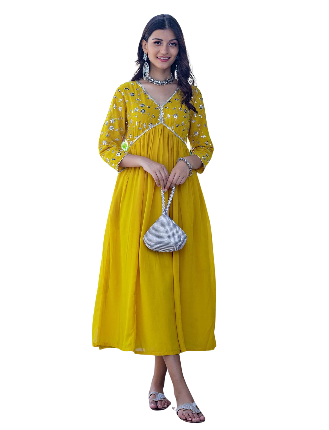 3-Piece Cotton Kurta Set for Women ? Kurta, Palazzo & Dupatta(XL)